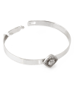 خرید دستبند نقره زنانه ایتالیا تک نگین B-108