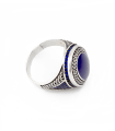 خرید انگشتر نقره میناکاری زاب مردانه سیاه قلم R-235