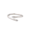 خرید حلقه نقره زنانه فری سایز تک نگین اتمی R-221