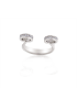خرید حلقه نقره زنانه فری سایز نگین اتمی R-226
